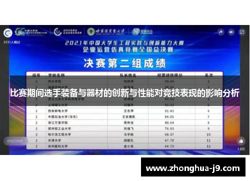 比赛期间选手装备与器材的创新与性能对竞技表现的影响分析 比赛期间选手装备与器材的创新与性能对竞技表现的影响分析